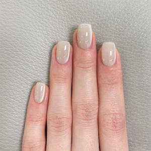 10 Pcs Elegant Style False Nail White Cats Eye Short Square Press On Nail with Glitters Effect for Women and Girls