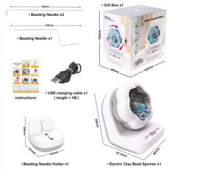 เครื่องประดับด้วยลูกปัดไฟฟ้าอัตโนมัติเครื่องประดับด้วยลูกปัดแบบทำมือแบบทำมือแบบทำมือเครื่องชนิดเคลือบเพื่อความอ่อนโยนลูกปัดข้าวเครื่องมือร้อยสายสร้างสรรค์ตัวหมุนลูกปัดของขวัญของเล่นเด็ก