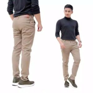 Potongan Harga Celana Chinos Formal Pria Panjang Kain Katun Tuwil Setrit Lentur Bahan Tebal Adem dan Halus Tidak Berbulu