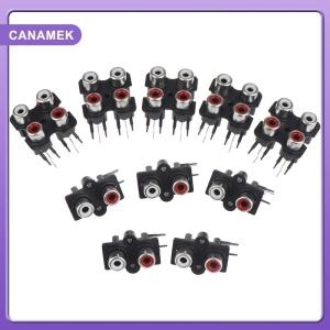 【CANAMEK】 5Pcs 2/4 hole RCA Female Stereo audio Jack AV Audio input socket Connector