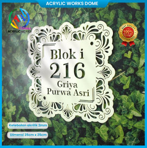 NOMOR RUMAH AKRILIK / ACRYLIC KRAWANGAN SERIES 02 / PLAT AKRILIK