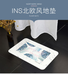 原生硅藻土硬脚垫吸水速干硅藻泥地垫浴室卫生间家用防滑垫