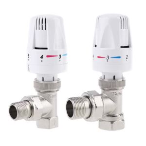 Floor heating temperature control valve+angle copper valve DN15/DN20/DN25 automatic Actuator constant temperature radiator valve