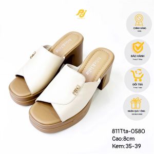 Dép nữ gót trụ cao 8cm hack dáng đỉnh cao không sợ đau chân - PJ - (811tta) - Hàng chính hãng Jolie