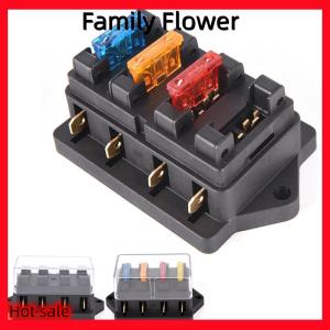 Family Flower Flash Sale Xe 4 cách mạch tiêu chuẩn Ato Blade hộp cầu chì khối chủ 12V 24V + 4 cách cầu chì