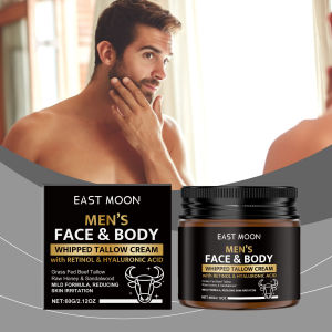 East Moon Men Hydrating Face Cream 60g - Daily Moisturizing Nourishing Skin Care Balm Smoothing Gentle Face Cream for Men