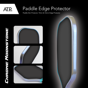 AT.PICK Chrome Moonstone Pickleball Paddle Edge Protection Film / Racquet Side Tape / Full Length Paddle Protection