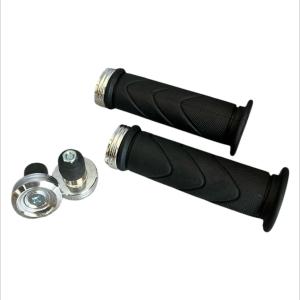 PAKET HANDGRIP HANDFAT MODEL ORI HONDA HITAM / HAND GRIP HONDA STANDAR MODEL ORIGINAL HONDA SET HANDLE KANAN KIRI BAHAN KARET SOFT UNIVERSAL PLUS JALU STANG MOTOR CHROME MODEL SPIRAL GARIS GEPENG BBOY JALU BANDUL STANG MOTOR CROME SEPASANG