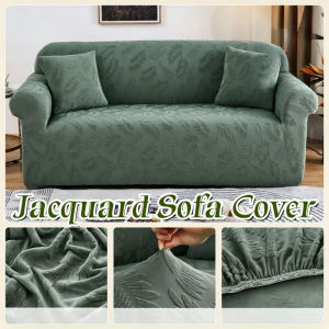 1/2/3/4 Seat Sofa Cover Jacquard Sofa Protector Stretchable Solid Printed Dust Prevention Cover