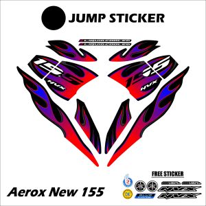 Stiker striping aerox conected - new grafis variasi 029