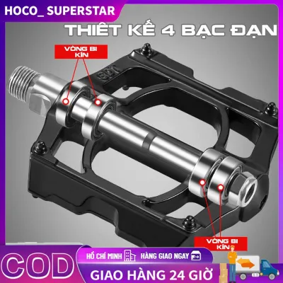 Bàn đạp xe đạp thể thao cao cấp có 4 bạc đạn chính hãng