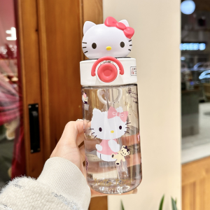 500ml Kuromi Bottle Kids Water Bottle Tritan Drinking HelloKitty MyMelody Cinnamoroll JudyHopps Sanrio Zootopia Botol Air Kanak-Kanak