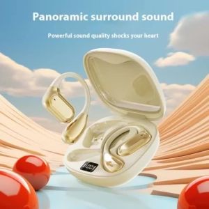 TZUZL bluetooth earphone Open Ear Headphones OWS HiFi Sound Wireless Bluetooth 5.4 Noise Cancelling Ear Hook with Mic Earbuds LED Display Headset