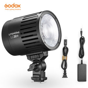 Godox LC30D LC30Bi 3200K-6500K CRI/TLCI Litemons Handheld ยืดหยุ่นโคมไฟโต๊ะไฟ LED การถ่ายภาพที่ถ่ายทอดสด