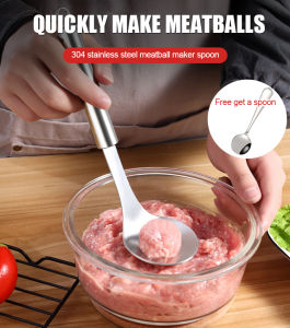 Stainless Steel Meatball Spoon Home Maker Squeeze Spoon Kitchen Gadgets