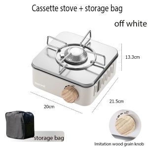 Mini Titanium Alloy Cassette Stove Ultra-light and Portable Efficient Combustion Compatible With Variety Of Gas Cylinders Essential Equipment For Mountaineering Hiking Camping and Picnics