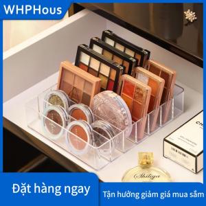 WHPHous Hộp đựng 7 ngăn hộp đựng mỹ phẩm trang điểm bằng nhựa trong suốt hộp đựng son môi