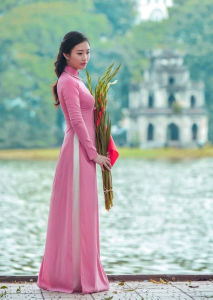 ÁO DÀI TRUYỀN THỐNG NỮ MÀU HỒNG SEN MAY SẴN - ÁO DÀI LỤA TRƠN KÈM QUẦN CÓ BIGSIZE - CÓ ẢNH THẬT