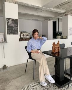 Celana Loose Pants Anti Kusut Highwaist - Celana Panjang Kulot Wanita - Celana Kerja Kantor Formal Casual Katun Panjang Wanita Korean Style