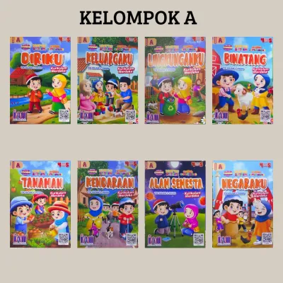 Paket Buku TK A Kurikulum Merdeka Terbaru (Edisi Revisi) Full Set 8 Tema Anak TK Islam Dan PAUD Lengkap Kelompok A Di Lengkapi Coding