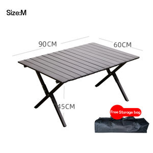 90/120cm Luxury Outdoor Camping Glamping Folding Solid Pine Beech Wood Portable Egg Roll Table Picnic Dining Meja Kayu