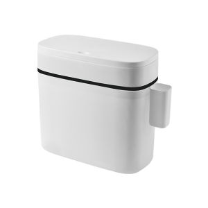 12L Trash Can Hand-Pressed Open Lid Household Waterproof Bathroom Toilet Rubbish Can Side Storage Trash Bag Kitchen Small Trash Can