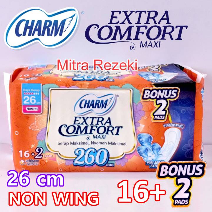 CHARM Extra Comfort – Non Wing 26cm-Pembalut Wanita & Panty Liner