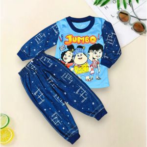 Setelan Baju Harian Anak Motif Jumbo Bahan Katun Ready Usia Anak 3 Bulan-10 Tahun Warna Random