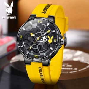 PLAYBOY branded  watch for men waterproof 2024 sport original modern and trendy resistant   silicone strap
