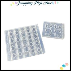 【Jumpping】 กรอบรูปพลอยแม่พิมพ์ศิลปะเล็บโปร่งใสแบบ3D แม่พิมพ์แกะสลักแบบทำจากซิลิโคนอุปกรณ์ตกแต่งเล็บแบบทำมือ