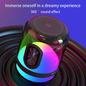 68 RGB HAMAN KARDON STUDIO PORTABLE BLUETOOTH SPEAKER WITH ICONIC TRANSPARENT 360 DEDREEN