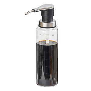 BAGUO(霸果) 300/500ml Oil Bottle Sealed Stainless Steel Sauce Bottle Clear Storage Pot Seasoning Container BBQ