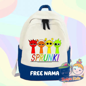 Tas Sekolah Anak Incredibox Sprunki Tas Rasel Anak Gratis Cetak Nama
