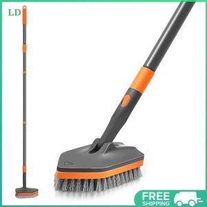 COD [Free Shipping] Dual-Brush Floor Sweeper with Detachable Soft and Hard Bristles for Easy Cleaning and Storage in Home and Office