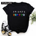 2025 New Year Spring Festival Among Us T shirt  Serigala Api Super Membunuh Cetakan Bunga Permainan T T-Shirt untuk Lelaki dan Wanita Memakai Topi Lengan Pendek Hitam  COD. 