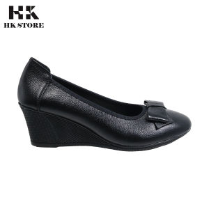 Giày xuồng nữ trung niên  HK.STORE  da bò cao cấp đế cao su tự nhiên 100% cực mềm cực êm chân tôn dáng và lịch sự