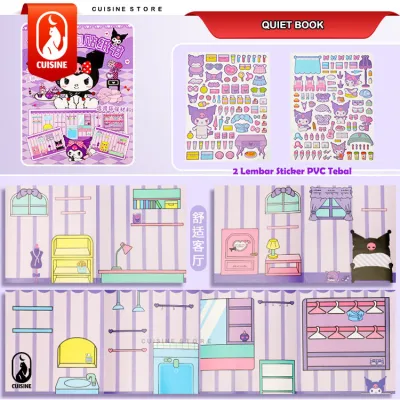 Quiet Book Sticker Sanrio Lucu Buku Mainan Edukasi Bongkar Pasang Busy Book Anak