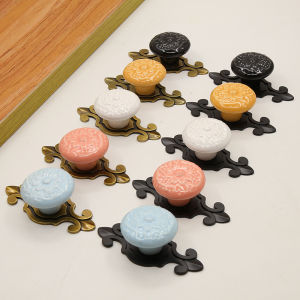 Colorful Cabinet Door Handles Black White Ceramic Handles Zinc Alloy Single-Hole Handles for Wardrobes Shoe Cabinets Drawers 彩色柜门拉手 黑白陶瓷拉手 锌合金单孔衣柜鞋柜子橱柜抽屉把手 FUNIANQI