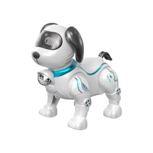 MINIFELE 262 with Light Electronic Robot Dog Toy Plastic Programmable Smart Electronic Stunt Pet Interesting Interactive Touch Walking Dancing Robot Dog Kids Birthday Gift
