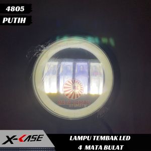 LAMPU DEPAN DAYMEKER 4 LED BULAT LAMPU SOROT ANGLE EYE 4D UNIVERSAL