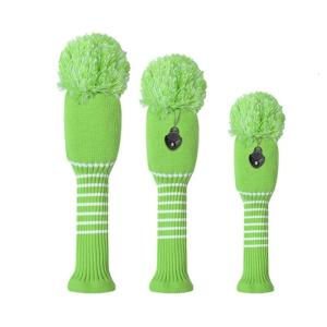 3Pcs Knitted Golfing Club Head Covers Knitted Golfing Driver Headcover Golfing Head Covers Golfing Club Accessories