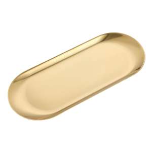 Piring Oval Gold Nampan Oval Gold Snack Tray Plate Tray Stainless Steel
