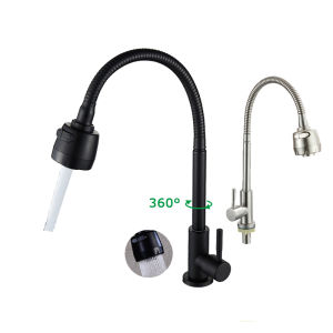304 Stainless Steel Flexible Faucet Kitchen Basin Tap Premium Quality