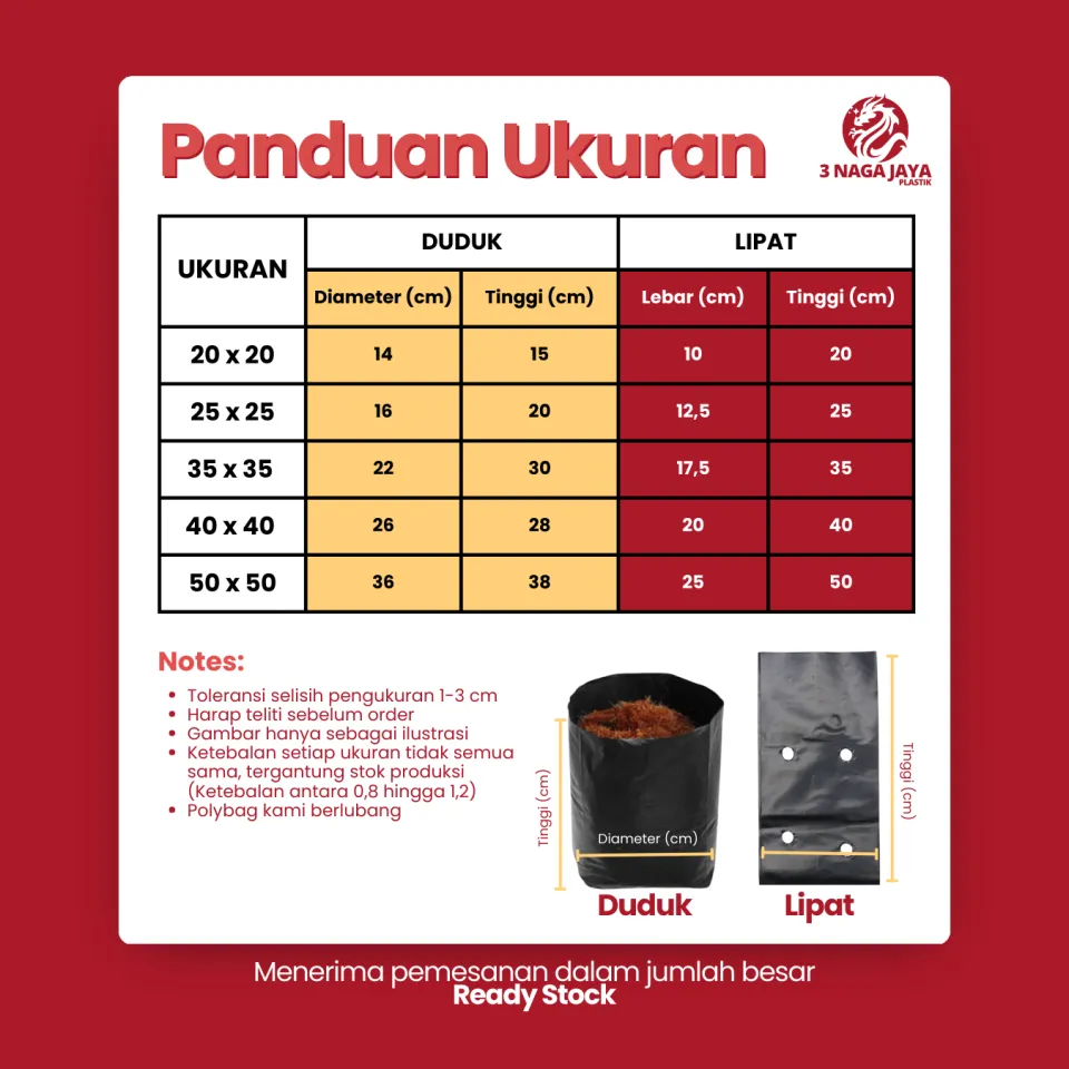 Polybag Kiloan kg Tebal 50x50 40x40 35x35 30x30 25x25 20x20