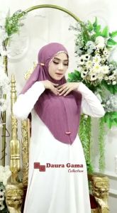 JILBAB/HIJAB KHIMAR INSTAN BERGO JERSEY PLISKET VANI ORIGINAL DAURA GAMA