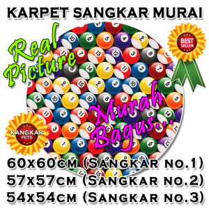 Karpet Sangkar Murai No 1 / 2 / 3 Motif Bola Billiard 3D - Murah - Bagus