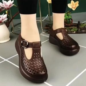 [Free Shipping] In-Stock Roman Sandals WomenS Breathable Shoes New Summer Styles Thick-Soled Closed-Toe WomenS Shoes WomenS Shoes