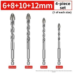 High-Four-edged serrated eccentric drill for dry drilling of ceramic tiles glass marble concrete stainless steel drill bits