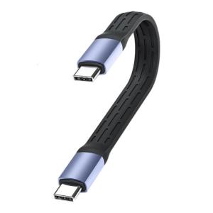 สาย USB4.0 USB C ถึง USB C 240W เร็วสายชาร์จ15Cm อลูมินัมการสร้างการถ่ายโอนข้อมูล40Gbps รองรับวิดีโอ8K