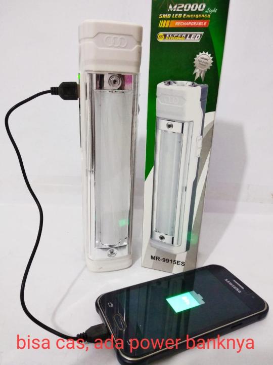Lampu Emergency Power Bank Charger Recharger Lamp Emergency